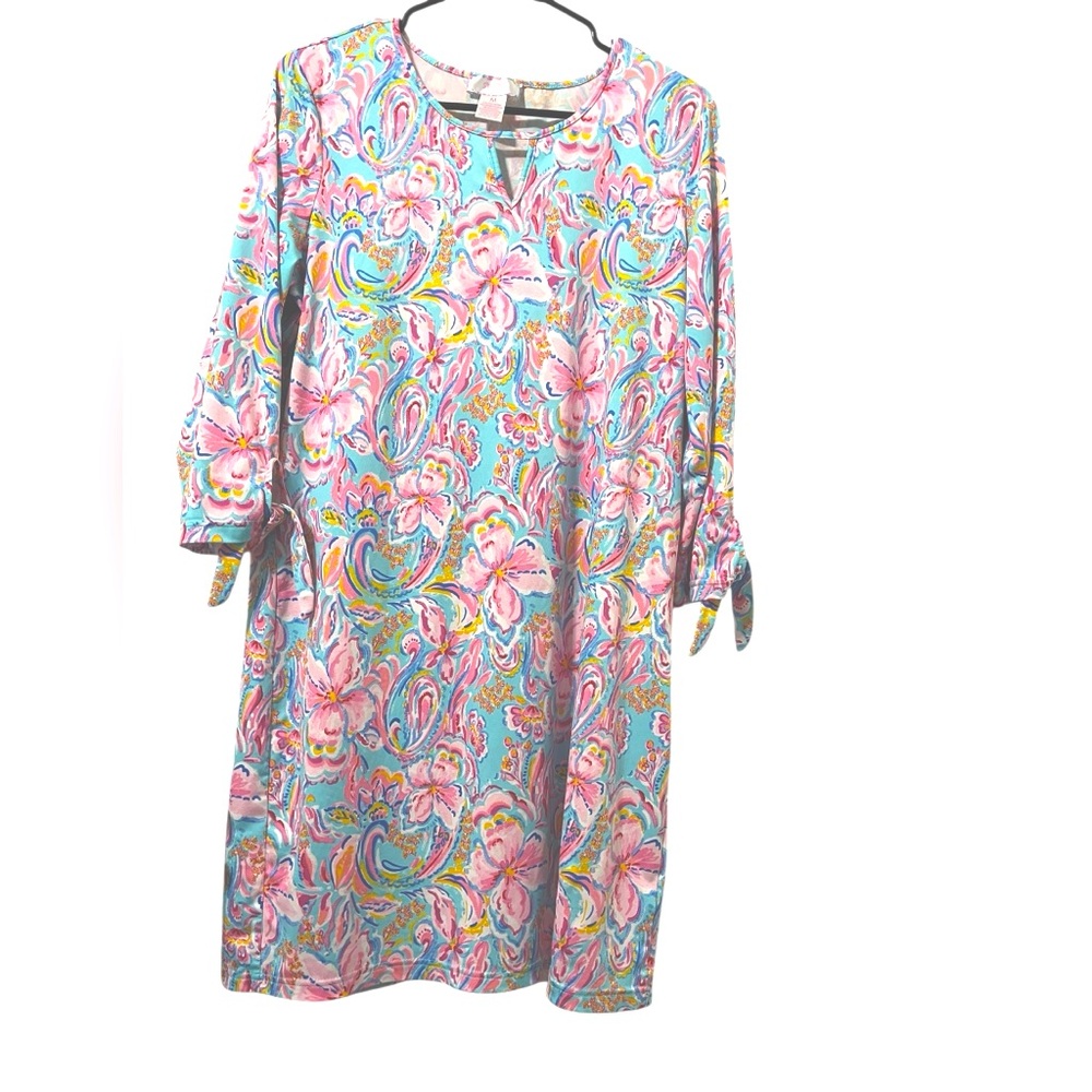 💙Stella Parker Floral Pink and Blue Swim Cover-Up - Picture 3 of 6